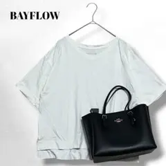 【BAYFLOW】トップス/半袖Tシャツ/シンプル/無地/レーヨン混/サイズ2のサムネイル
