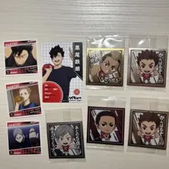 ハイキュー黒尾鉄朗 灰羽リエーフ 夜久衛輔犬岡走 山本猛虎 海信行シール カード