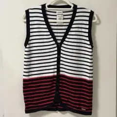 DIESEL SCENE1978 ストライプ ノースリーブニット M