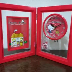 ハローキティ　フォトフレームクロック