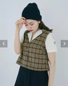 ティーナジョジュンTINA JOJUN トップス チェック柄 ドッキングシャツのサムネイル