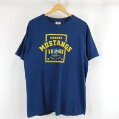 MONROE MUSTANGS アニマル オーバーサイズ カレッジ Tシャツ L