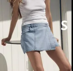 ZARA ザラ　デニムラップスカートパンツ　新品、未使用