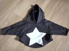グレー フード付き トレーナー 星型プリント