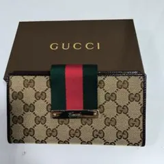 美品 GUCCI 長財布 181668 GGキャンバス ウェブ シェリー 258 - メルカリ