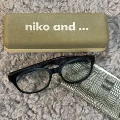 JINS×niko and ... ダークグリーン メガネ　度無し　ケース有り