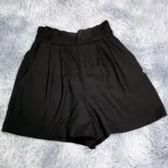 COLZA【S】ハーフパンツ　ブラック　小さいサイズ　背中側ウエストゴム