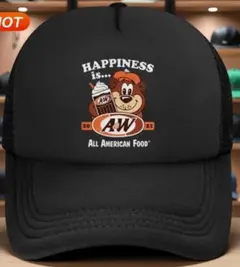 【新品】A＆W ルートビア メッシュキャップ ブラック フリーサイズ