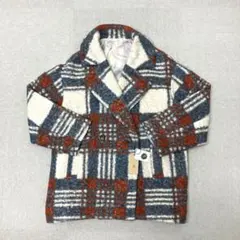 新品❤️ R.P.S ジャケットコート　チェック柄　オレンジ　レディース　ボア