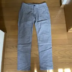 メンズビギ　ヘリンボーンストレッチパンツ　サイズ02 ネイビー系