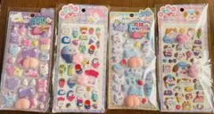 動物とスイーツの立体肉球シール4枚セット未開封新品