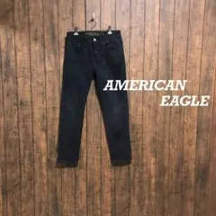 °1 アメリカン イーグル ストレッチ スキニー デニム パンツ ブラック