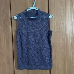 ノースリーブ　レース　LL