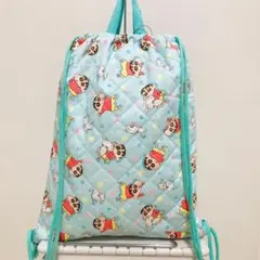 新品 2,068円 クレヨンしんちゃんキルトナップサック / 日本製 リュック