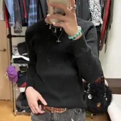 厚手　サーマル　ワッフル　y2k ダーク　swag グランジのサムネイル