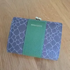 NINA RICCI 二つ折り財布 がま口 グリーンのサムネイル