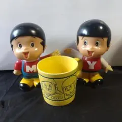 ヤン坊・マー坊の マスコットとマグカップのセット（昭和レトロ）のサムネイル