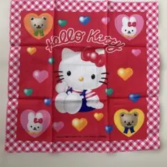 ハローキティ ハンカチ 赤 1998年製　未使用