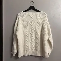 ホワイト　ニット　studio clip