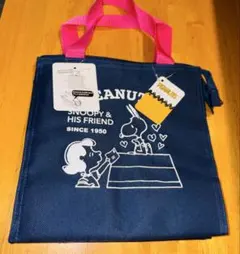PEANUTS スヌーピー 保冷ランチバッグ ネイビー
