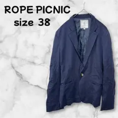 【a-1302】 ロペピクニック テーラードジャケット レーヨン混 M相当
