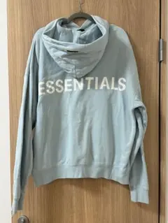 ESSENTIALS ライトブルー パーカー Mサイズ