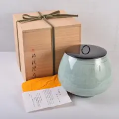 (918) 人間国宝　海剛　青磁香合　象嵌　鶴　柳根瀅作　共箱　送料込み0919 Yahoo!オークション -「海剛柳根」(青磁) (骨董陶磁器一般)の