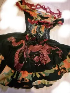 最終価格❣️美品❣️希少❣️キューティーフラッシュ❣️2way❣️ロング❣️スカート❣️龍❣️ 楽天市場】【中古】Qutie Frash / 龍シフォン重ね和柄ロング