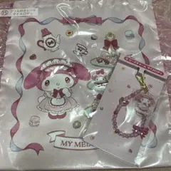 マイメロクロミ1番くじ　フリル付きトート　ビーズチャームマイメロディセット