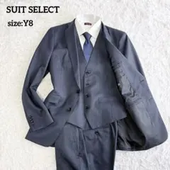 3ピース✨大きいサイズY8✨スーツセレクト セットアップスーツ ネイビー