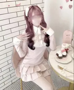 HONEY MEW ハニーミュウ ダブルリボンブラウスドッキングワンピース F