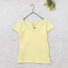 イーハイフンワールドギャラリー　半袖Tシャツ　F 黄　綿100 薄手　カジュアルのサムネイル