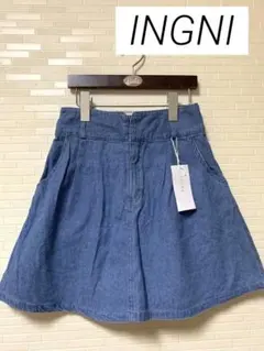 INGNI【新品タグ付き】タックデニムフレアスカート