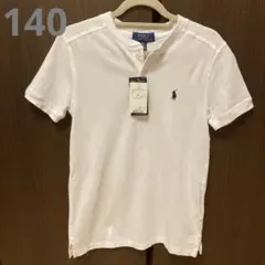 新品タグ付 ラルフローレン 半袖 Tシャツ ヘンリーネック 白　140