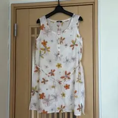 ★サブロク★花柄 ★涼しいコットンノースリーブ チュニック★のサムネイル