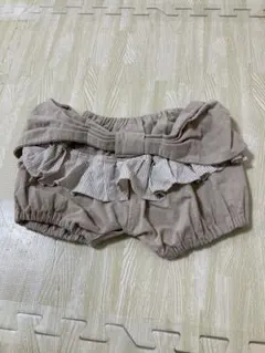 かぼちゃパンツ　後ろフリルリボン　サイズフリー