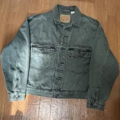 リーバイス 迷彩 ジャケット 襟長袖 2X ビッグサイズ 緑 綿 カジュアル 