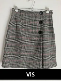 【レア・コラボ】vis-à-vis × リカちゃん チェック柄ミニスカート ビス