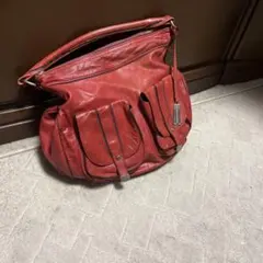 RABEANCO 赤 レザー ショルダーバッグ