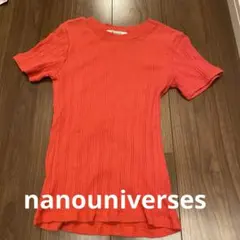 ナノユニバース　リブトップス　36 Tシャツ　半袖カットソー