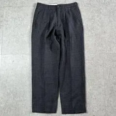 Christian Dior Monsieur ウール チェックスラックス 黒系