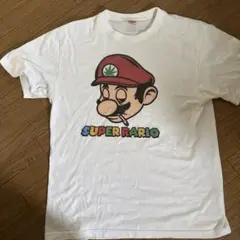 スーパーマリオ Tシャツ ホワイト　ヒップホップ　ネタt 420