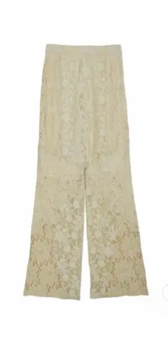 ameri TEXTURE MIX LACE SEMI FLARE PANTSのサムネイル