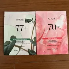 anua 77+ ハートリーフ & 70+ ピーチマスク 2枚セット
