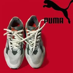 PUMA スニーカー グレー/オレンジ
