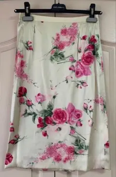 DOLCE&GABBANA シルクサテンタイトスカート　花柄 38 ドルガバのサムネイル