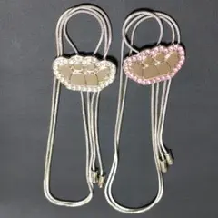 kiiikiii ネックレス 2色セット シルバー ピンク UNCUT GEM