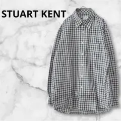 STUART KENT長袖シャツ　チェック柄　 ブラウス　大きいサイズ