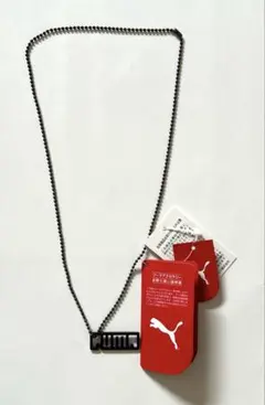 PUMA プーマ ネックレス ガンメタル L65cm