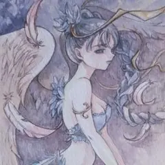 手描きイラスト　水彩画　水彩イラスト　アナログ　原画